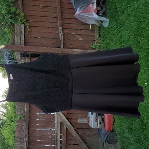 Alya Little Black Mini Dress w/ Crochet Top